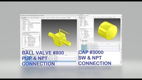 [E3D 2.1]_#6 HOW TO CREATE CS150 PIPING SPEC A-Z_PART 15 ADD BALL VALVE/CAP WITH PUP/NPT END