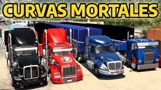 Convoy en la MONTAÑA y TERRACERÍA! Ruta MORTAL y CURVAS DIFÍCILES! KW T800, T660, Prostar, FL ATS MX