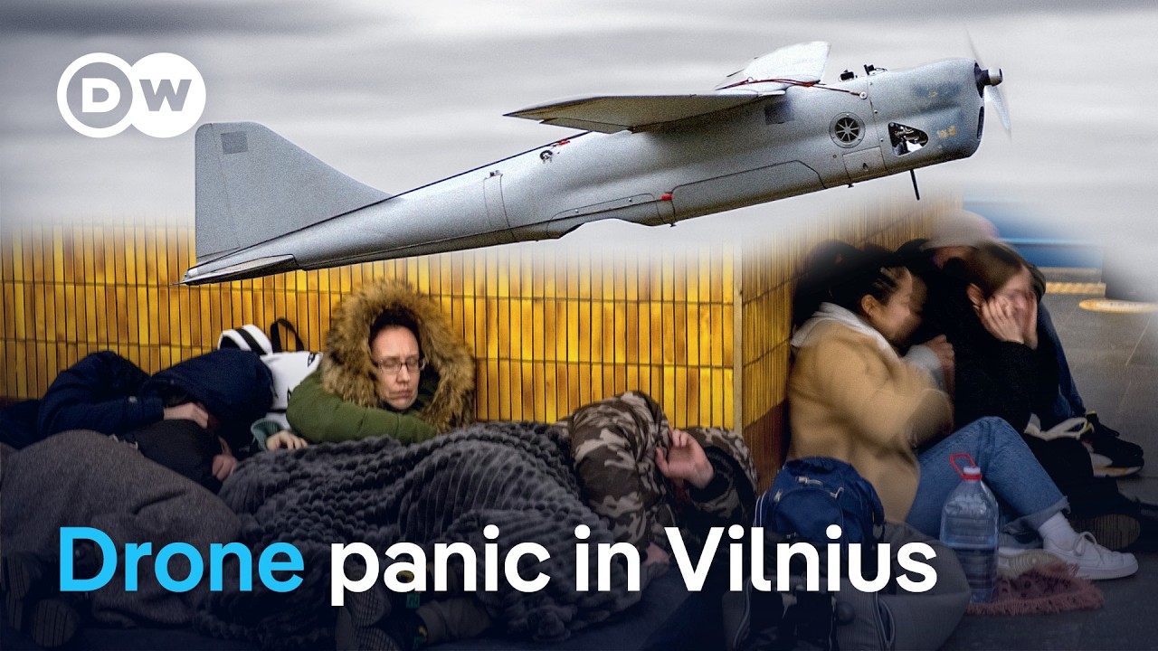 Air raid alert in Lithuania as drone breaches NATO airspace | DW News 