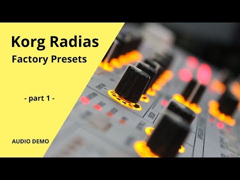 Korg Radias - factory presets - part 1