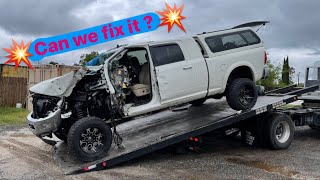 Rebuilding a destroyed 2017 Ram mega cab Laramie Cummins ￼(part 1)