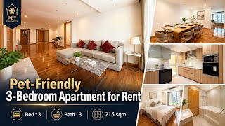 Pet-Friendly 3-Bedroom Apartment for Rent, Bangkok, Thailand