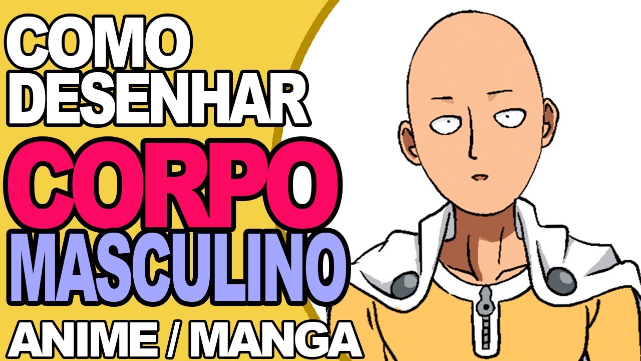 COMO DESENHAR ANIME - CORPO MASCULINO (passo a passo)