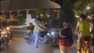 How bikers clear a white Black Lives Matter roadblock in less than a minute