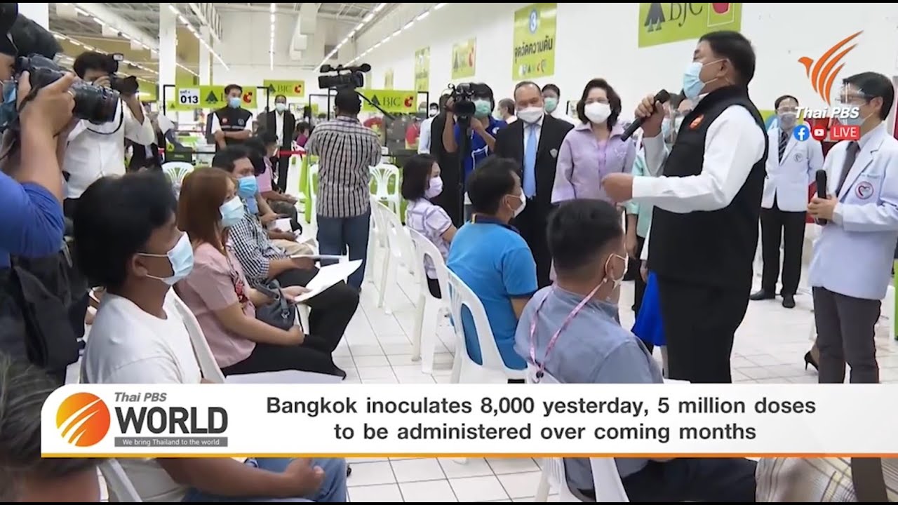 Bangkok inoculates 8,000 yesterday, 5 million doses to be administered over coming months