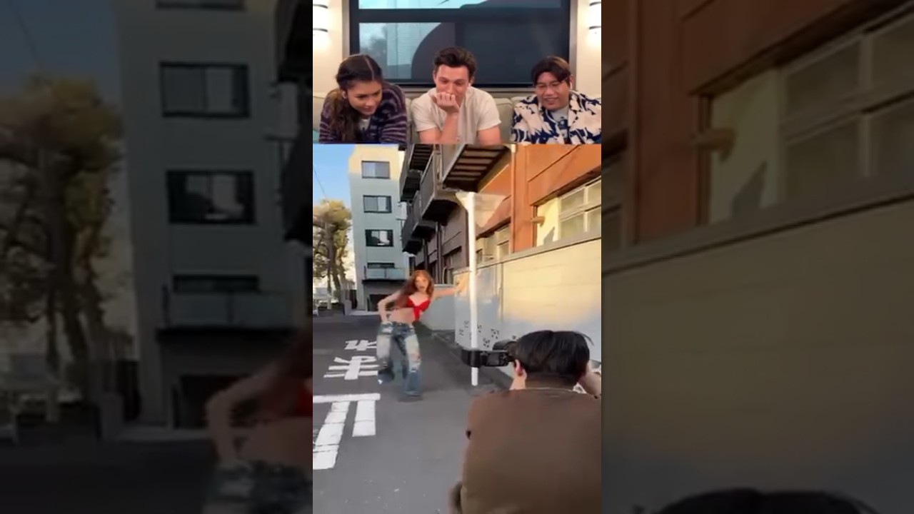 TOM HOLLLAND react try to laugh