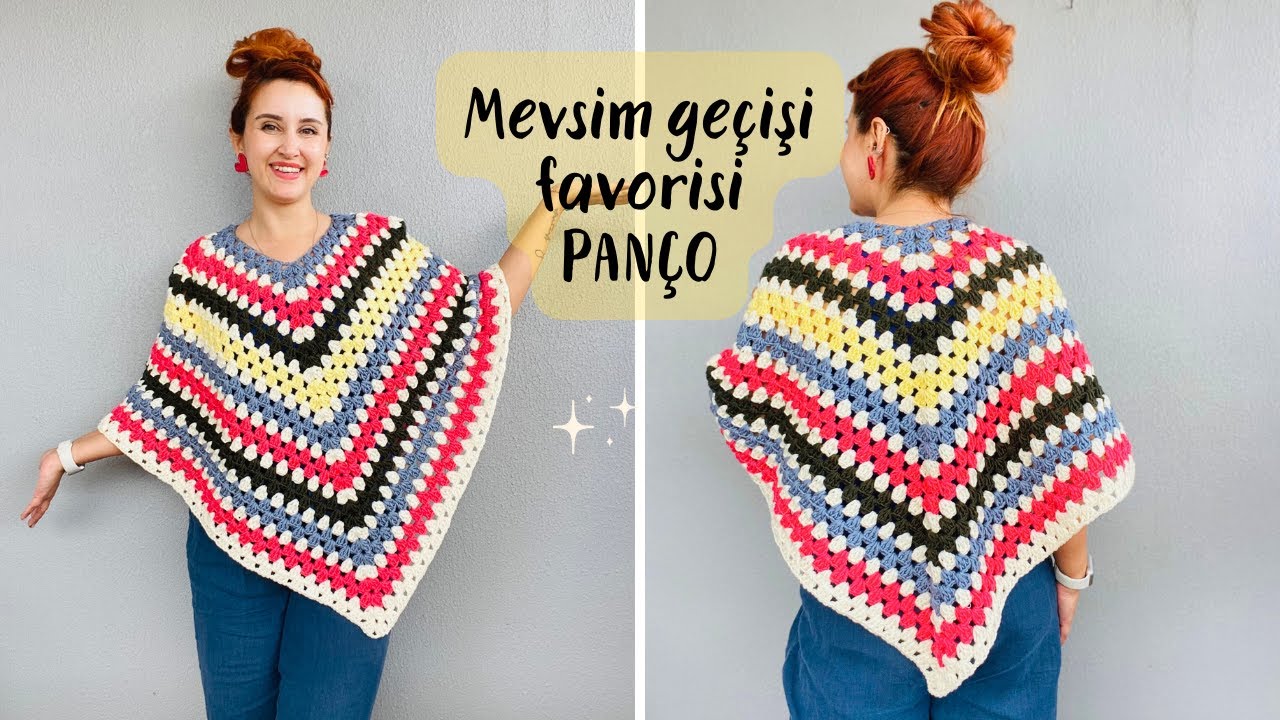 TIĞ İŞİ PANÇO ,HER BEDENE UYARLANABİLEN ✨ CROCHET PONCHO, ADJUSTABLE TO ALL SIZES #crochet