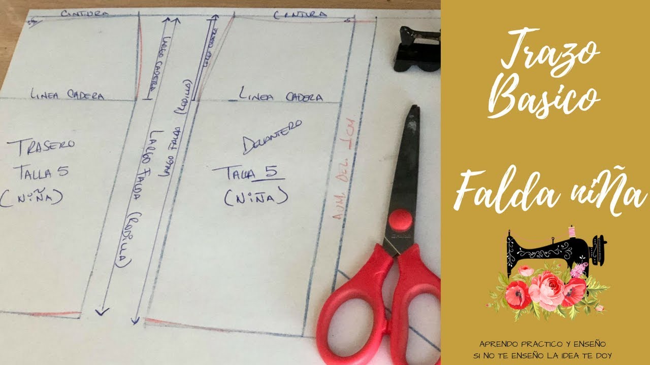 Trazo Basico falda Nina ( talla 5 )