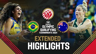 Brazil 🇧🇷 v Australia 🇦🇺 | Extended Highlights | FIBA Women's OQT 2024