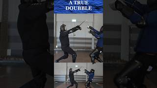 A true double hit in fencing
