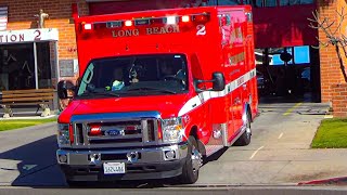 Long Beach Fire Dept. Rescue 2 Responding