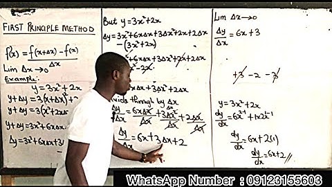 The Root Of It All : First Principle Differentiation Formula #excellentlinkacademy #ganiyuabubakar
