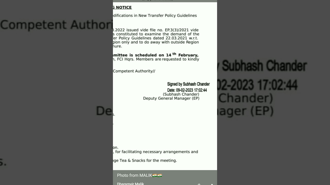 Punjab haryana fci watchman result regarding meeting