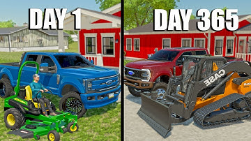 I SPENT 365 DAYS BUILDING A LANDSCAPING BUSINESS TO MAKE   $1,000,000 - (SURVIVAL BUSINESS)