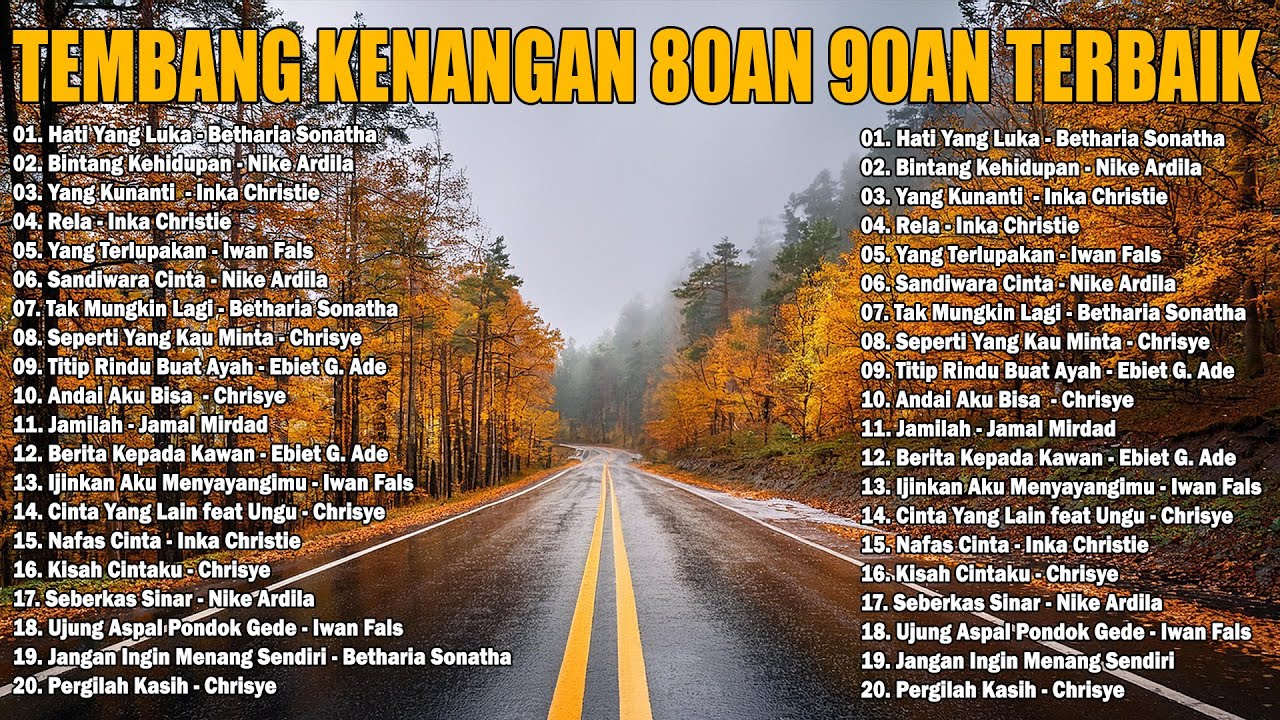 Lagu Lawas Nostalgia 80an 90an Terpopuler | Kumpulan Lagu Sepanjang Masa (Lirik)