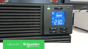 How To Initiate Self Test in UPS SRV3KUXI-IN Through the Display | Schneider Electric Support