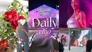 Daily life vlog · Living in Nigeria | Nails, eating out & Femmefest 🎀🍱💜
