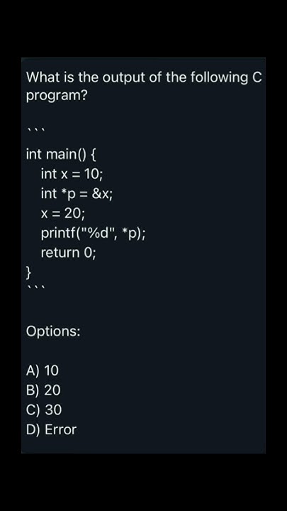 Drop your answer in comment || C programming language Quiz || #coding ...