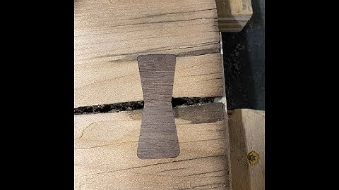 Cutting Bowtie inlays on live edge Slab