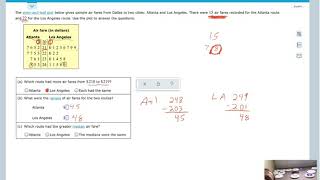 Using back to back stem and leaf plots to compare data sets