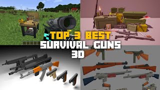TOP 3 BEST SURVIVAL GUNS 3D ADDON Minecraft PE screenshot 4