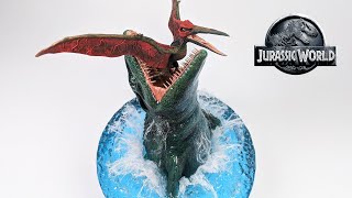 How to Make Mosasaurus Eating Pteranodon Diorama | Polymer Clay | Epoxy Resin | Jurassic World