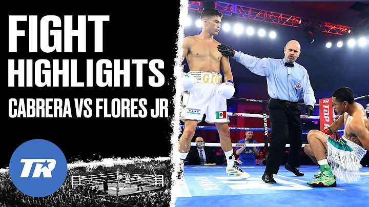 Giovanni Cabrera Drops Flores Jr. 7 Seconds into fight, Drops him 2 more Times Gets Impressive Win