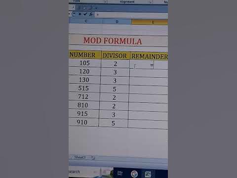 Mod Formula in Excel || How to find Remainder || Advance Excel ...