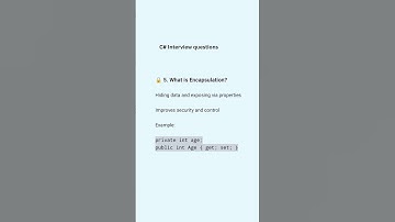 Encapsulation in C# || #programming #youtubeshorts #codingshorts #viral #interviewquestions