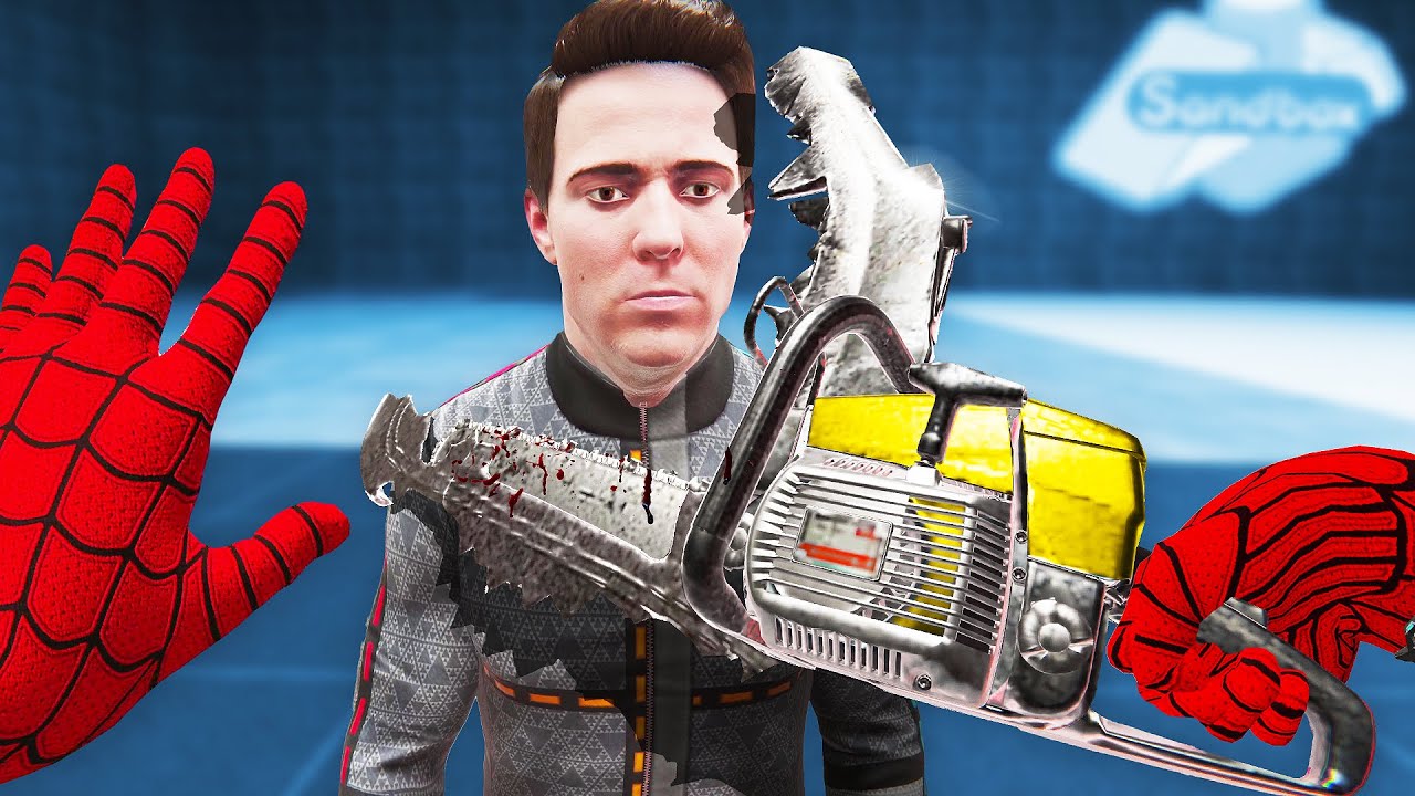 He didn't expect the CUTTING Chainsaw... (Bonelab Mods) - YouTube
