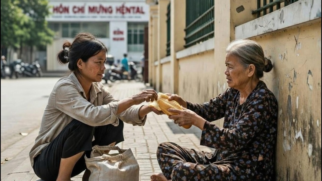 Hành Động Nhỏ – Cô Gái Ăn Xin Mang Bánh Mì Cho Bà Lão, Bất Ngờ Lớn Xảy Ra