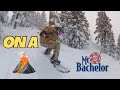 Epic snowboarding journey on mt bachelor volcano