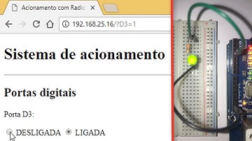 Acionando saídas digitais do Arduino com HTML - RADIO BUTTONS