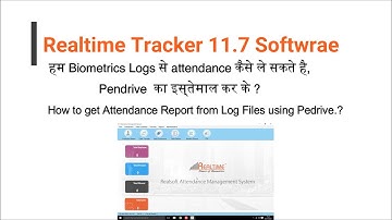 How to get Biometrics Attendance Report by Using Pendrive  | Attendance from Log Files | हिंदी में
