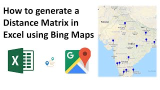(deprecated) How to calculate Driving Distance Matrix on Excel using Bing Maps API