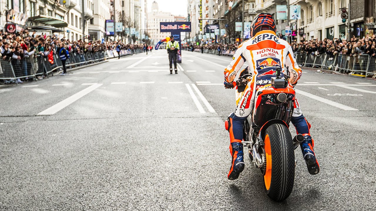 ⁣Marc Marquez Takes Over the Streets of Madrid 🇪🇸🏍️