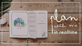 BULLET JOURNAL in REAL-TIME | Plan & paint with me for one hour | July Setup 2020