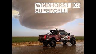 Tornado Warned Supercell Windhorst, KS 4-21-22 by Val and Amy Castor