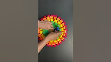 Paper flower wall hanging || Easy wall decoration ideas #paperflower #youtubeshorts #shorts #viral