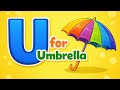 U for Umbrella ☂️ | Alphabet U | ABC Phonics Song | Learn Alphabet for Kids