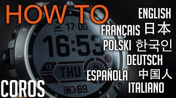 How to Change Coros Vertix 2 Language