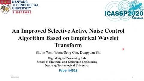 ICASSP2020 presentation : Wen Shulin – An Improved Selective ANC