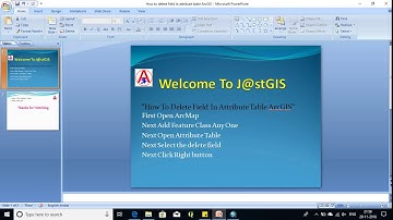 How to delete field in attribute table ArcGIS