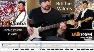La Bamba Los Lobos & Ritchie Valens guitar solos with TAB