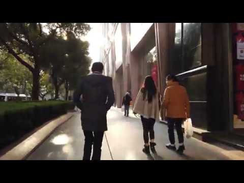 上海南京西路步行 - 2019年冬天 Shanghai's Nanjing West Road walking