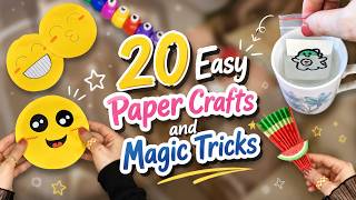 20 Easy Paper Crafts & Magic Tricks You Must Try 😱 | DIY Fun Ideas at Home