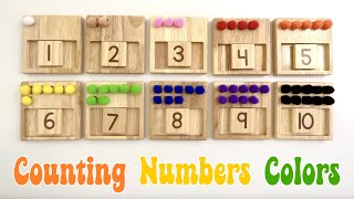 Learn Numbers and Practice Counting Activity | Count to 10 | Number Peg Boards and Pompoms Learning
