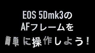 EOS 5D Mark3 Auto Focus frame 移動