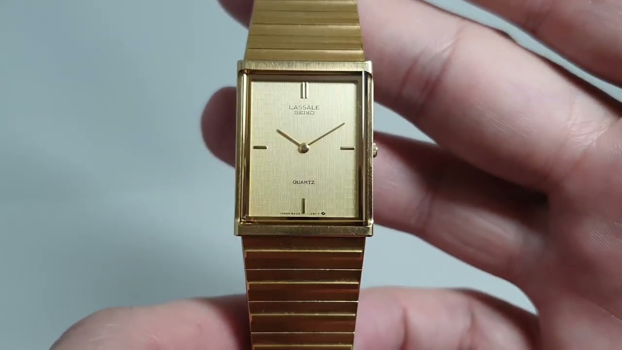 1984 Seiko Lassale ultra thin men's vintage watch. Model reference  8420-6709 - YouTube