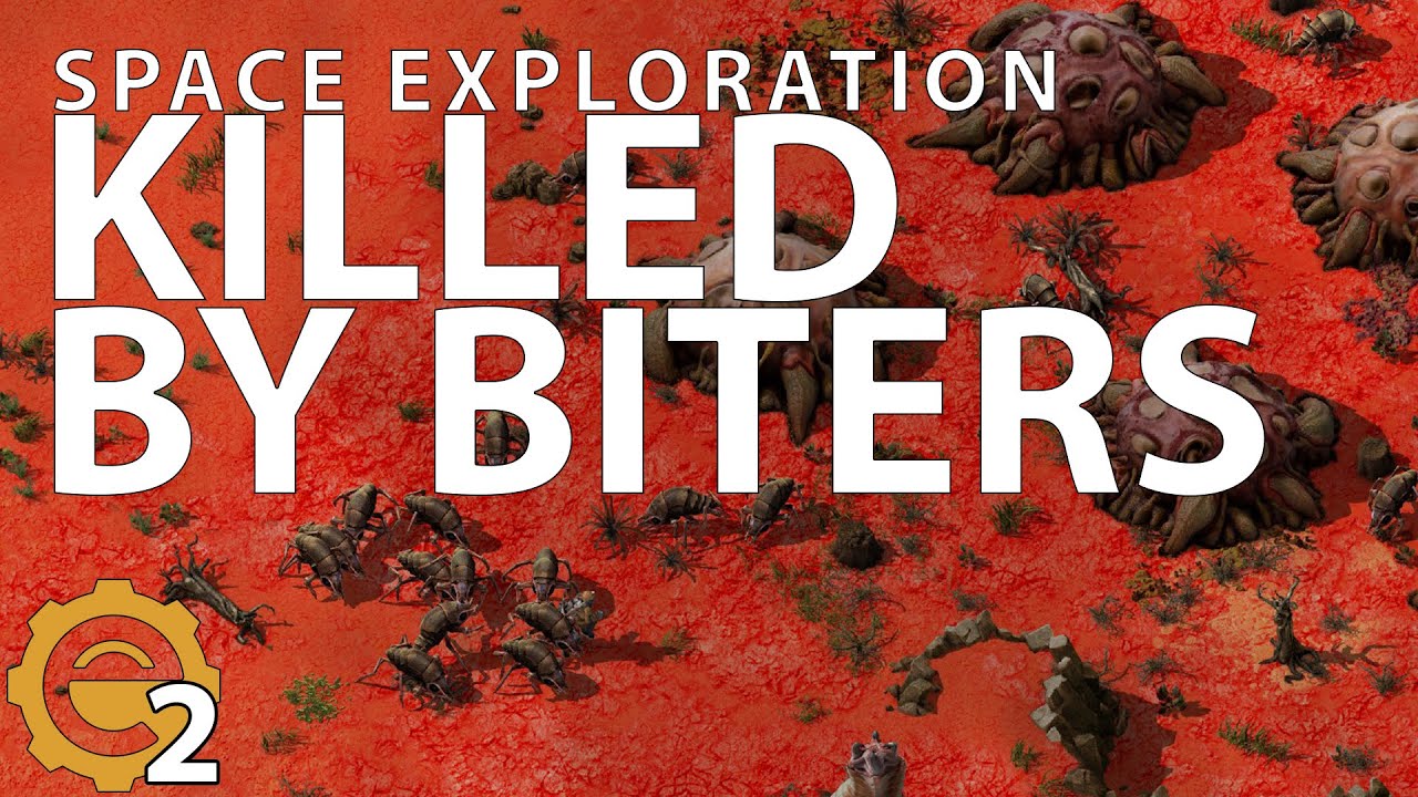 Killed by biters! Factorio Space Exploration #2 - YouTube
